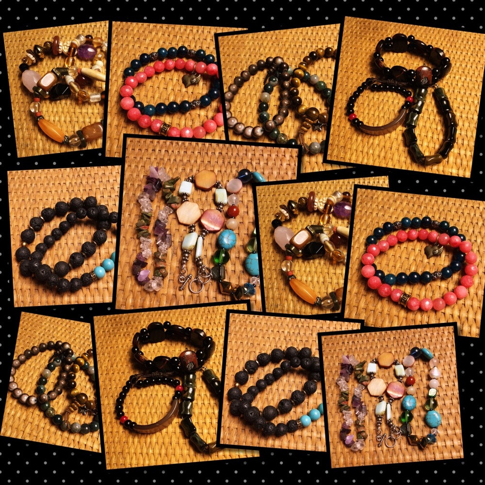 Spiritual natural gemstones glass 925 healing CFC